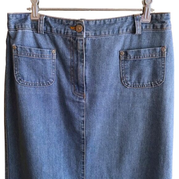 Y2K maxi pencil light denim jeans skirt - Picture 4 of 14